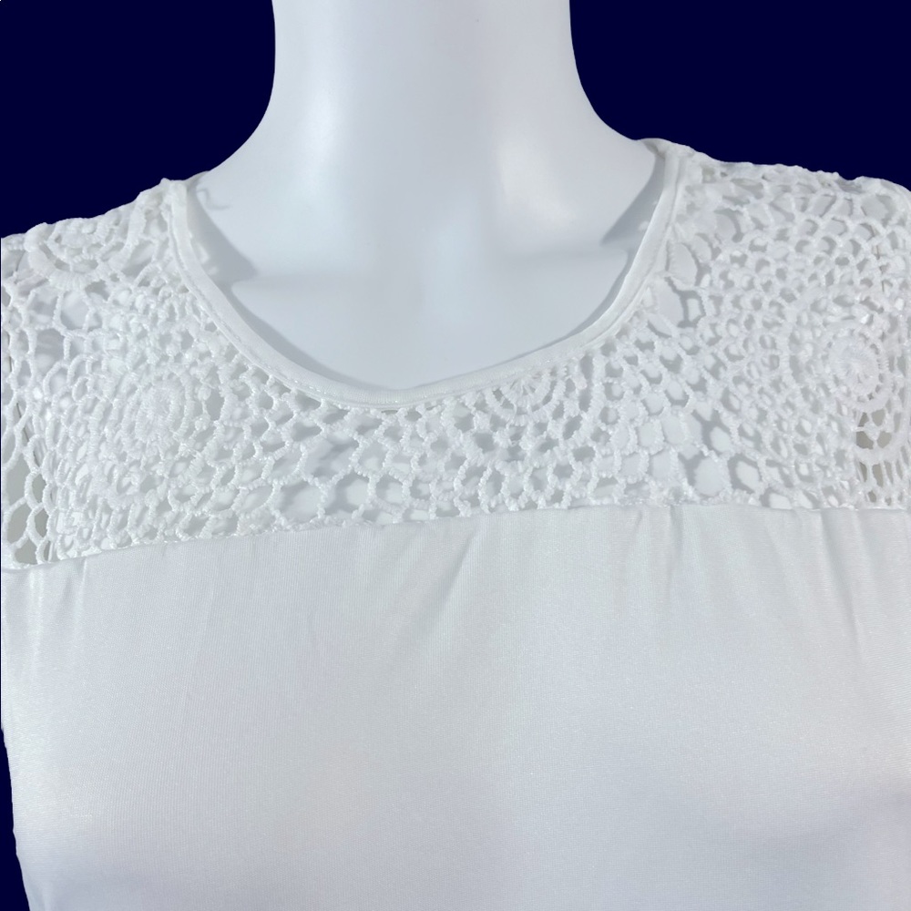 White Lace Embroidered Dress